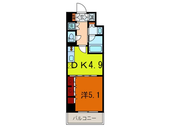 レジディア神戸磯上の物件間取画像